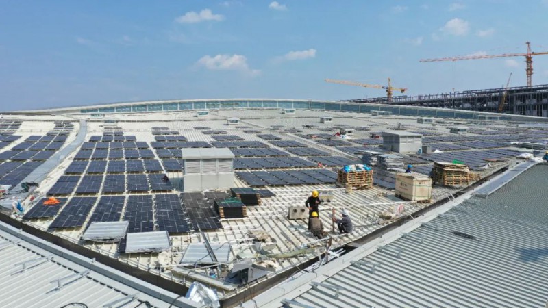 并網(wǎng)發(fā)電倒計時！杭州西站光伏項目組件已鋪設(shè)完畢