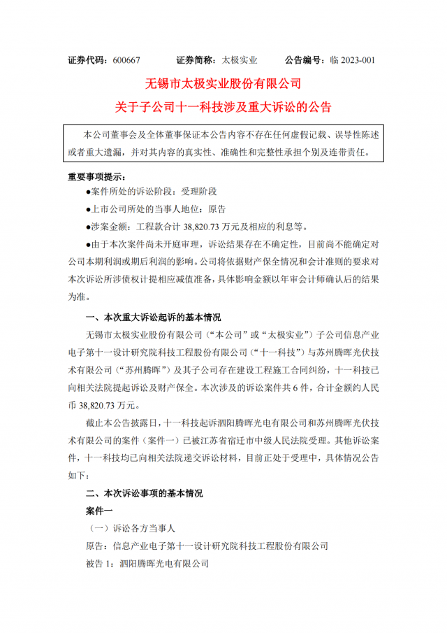 涉案金額3.88億！蘇州騰暉光伏被起訴