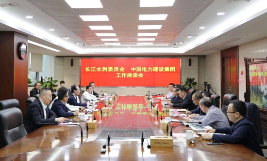 中國電建黨委書記、董事長丁焰章與長江水利委員會黨組書記、主任劉冬順會談