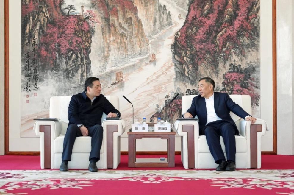 中國能建黨委書記、董事長宋海良與湖州市委書記陳浩會(huì)談