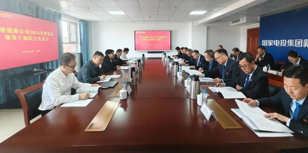國家電投新疆公司黨委副書記張瑋參加指導(dǎo)哈密能源公司2024年度黨員領(lǐng)導(dǎo)干部民主生活會