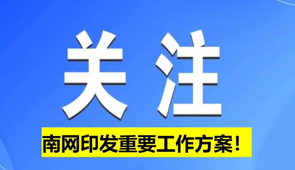 南網(wǎng)印發(fā)重要工作方案！
