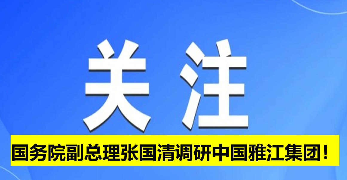 國務院副總理張國清調(diào)研中國雅江集團